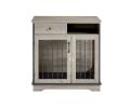 JHX Dog crates; indoor pet crate end tables; decorative wooden kennels with removable trays.(Grey; 32.28''W*22.83''D*33.46''H)