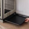JHX Dog crates; indoor pet crate end tables; decorative wooden kennels with removable trays.(Grey; 32.28''W*22.83''D*33.46''H)