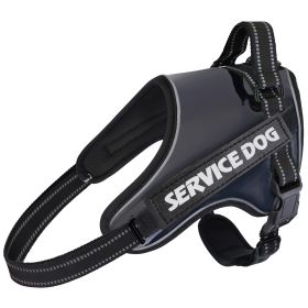 Large And Medium-sized Dog Traction Rope Vest (Option: Black-L)