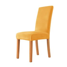 Solid Color Thickened Check Velvet One-piece Chair Cover Elastic Hotel Restaurant Anti-fouling Stool Cover (Option: 24style)