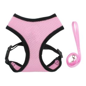 Breathable Mesh Dog Reflective Chest Strap (Option: Pink-S)