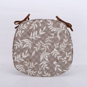 Elegant Imitation Hemp Belt Binding Horseshoe Cushion (Option: Brown 1lobule-43x41cm)
