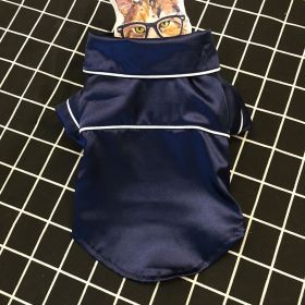 Fashion Personality Teddy Dog Clothing (Option: Navy Blue-L)