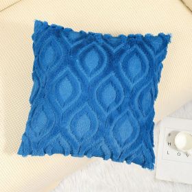 Solid Color Sofa Pillow Living Room Headrest Pillow Cover (Option: Blue-45*45cm)