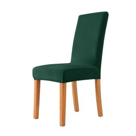 Solid Color Thickened Check Velvet One-piece Chair Cover Elastic Hotel Restaurant Anti-fouling Stool Cover (Option: 25style)