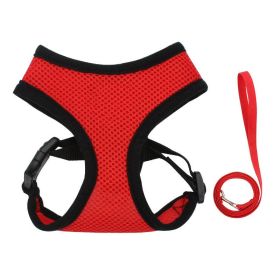 Breathable Mesh Dog Reflective Chest Strap (Option: Red-S)