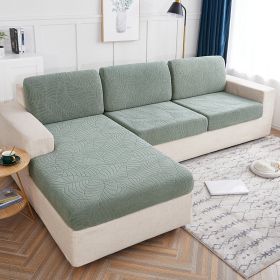 Cross Border High Elastic Knitted Sofa Cushion Cover Three-dimensional Jacquard (Option: Light Green-Backrest cover)