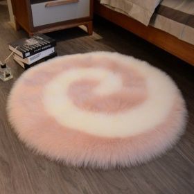 Light Luxury Style Cute Cartoon Plush Carpet (Option: Lotus color-40x40cm)