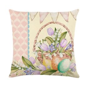 Easter Print Embrace Pillowcase Linen Living Room Headrest Cover (Option: JYM2633-45x45cm)