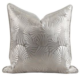 Green Wine Red Silver Grey PillowCase American Throw Pillow (Option: Silver grey-Pillowcase-50x50cm)