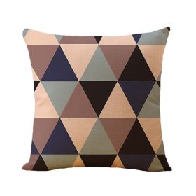 Linen Pillow Case Home Fabric Geometric Abstract (Option: 1 Style-44x44cm)
