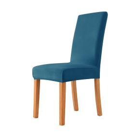 Solid Color Thickened Check Velvet One-piece Chair Cover Elastic Hotel Restaurant Anti-fouling Stool Cover (Option: 27style)