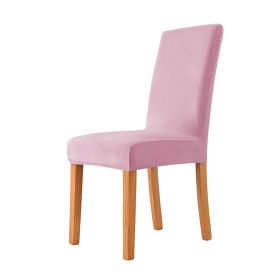 Solid Color Thickened Check Velvet One-piece Chair Cover Elastic Hotel Restaurant Anti-fouling Stool Cover (Option: 17 Style)