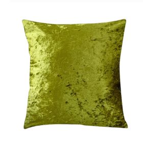 Ice Velvet Pillow Cushion Bedroom (Option: Grass green-Pillow case-50x50cm)