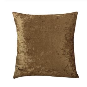 Ice Velvet Pillow Cushion Bedroom (Option: Dark yellow-Pillow case-45x45cm)