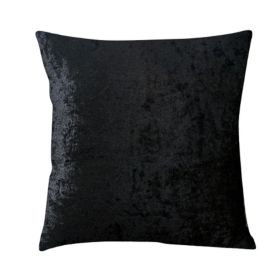 Ice Velvet Pillow Cushion Bedroom (Option: Black-Pillow case-45x45cm)