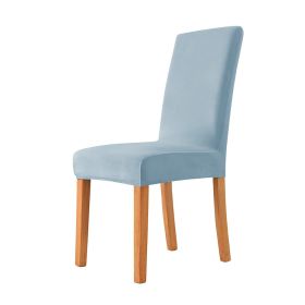 Solid Color Thickened Check Velvet One-piece Chair Cover Elastic Hotel Restaurant Anti-fouling Stool Cover (Option: 9 Style)