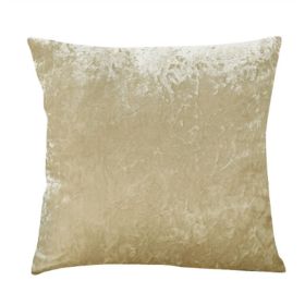 Ice Velvet Pillow Cushion Bedroom (Option: Champagne-Pillow case-50x50cm)