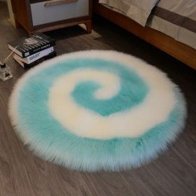 Light Luxury Style Cute Cartoon Plush Carpet (Option: Light Blue-40x40cm)