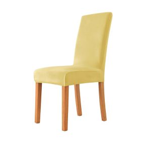 Solid Color Thickened Check Velvet One-piece Chair Cover Elastic Hotel Restaurant Anti-fouling Stool Cover (Option: 26style)