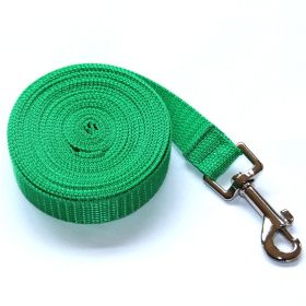 Fashion Pet Dog Solid Color Leash (Option: Green-5M x 1.5CM)