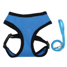 Breathable Mesh Dog Reflective Chest Strap (Option: Blue-S)