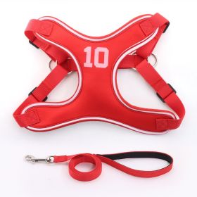 Small And Medium-sized Dogs Vest Chest And Back Pet Supplies Chest Strap (Option: Red-XS)