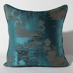 Dark Green Silver Green Sofa Pillow Cushion (Option: GoldDark Blue-Pillow-50x50cm)