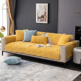 All-season Anti-skid Modern Fabric Sofa Towel Cover (Option: Yellow-110X240cm)