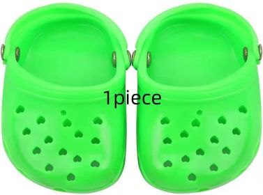 Dog Hole Shoe Wear-resistant Silicone (Option: Green-1piece)