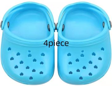 Dog Hole Shoe Wear-resistant Silicone (Option: Blue-4piece)