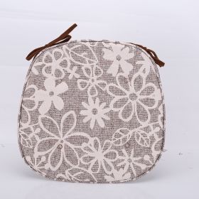 Elegant Imitation Hemp Belt Binding Horseshoe Cushion (Option: Large brown leaf-43x41cm)