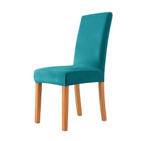 Solid Color Thickened Check Velvet One-piece Chair Cover Elastic Hotel Restaurant Anti-fouling Stool Cover (Option: 11 Style)