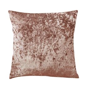 Ice Velvet Pillow Cushion Bedroom (Option: Brown-Pillow case-50x50cm)
