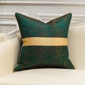 Modern Luxury Simple Pillow Cushion Cover (Option: Green-48x48 splicing)