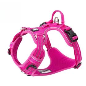 Chest Strap Pet Supplies Explosion-proof Vest Dog Hand Holding Rope (Option: Rose Red-M)