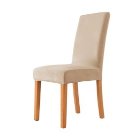 Solid Color Thickened Check Velvet One-piece Chair Cover Elastic Hotel Restaurant Anti-fouling Stool Cover (Option: 1 Style)