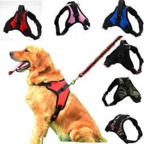 Dog Chest Harness Explosion-Proof Traction Rope For Medium and Large Dog Cat Lash Nylon Material Golden Retriever Pet Supplies (Color: Multicolor, size: M for 13-20kg)