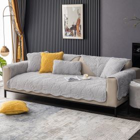 All-season Anti-skid Modern Fabric Sofa Towel Cover (Option: Light Grey-90X90cm)