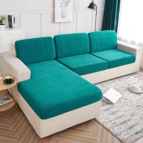 Cross Border High Elastic Knitted Sofa Cushion Cover Three-dimensional Jacquard (Option: Green-Backrest cover)