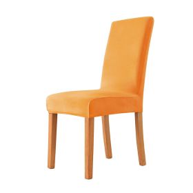 Solid Color Thickened Check Velvet One-piece Chair Cover Elastic Hotel Restaurant Anti-fouling Stool Cover (Option: 15 Style)