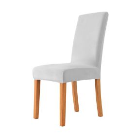 Solid Color Thickened Check Velvet One-piece Chair Cover Elastic Hotel Restaurant Anti-fouling Stool Cover (Option: 4 Style)