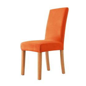 Solid Color Thickened Check Velvet One-piece Chair Cover Elastic Hotel Restaurant Anti-fouling Stool Cover (Option: 19style)